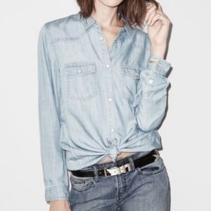 The Kooples Tencel Denim Shirt Size Small